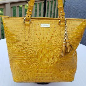 Brahmin Large Yellow Shoulder Bag.